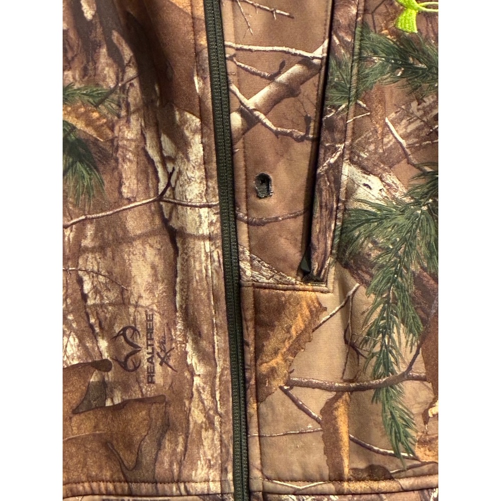 Under Armour Mens Realtree Xtra Camo Full Zip Fleece Hunting Jacket Large Camo - Picture 2 of 11